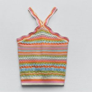 Zara Crochet Top with Halter Neck